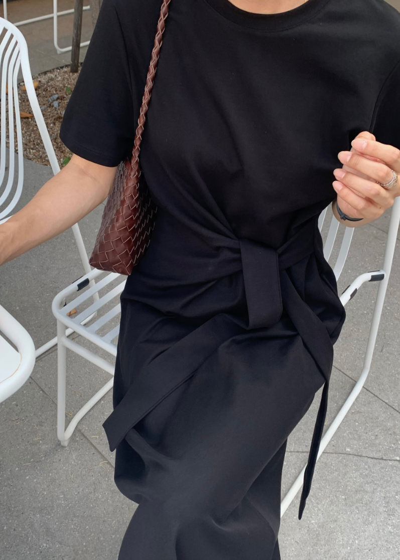 Waist sash dress