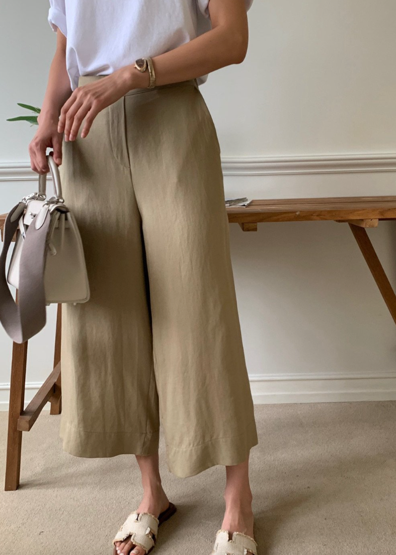 Tencel wide pants