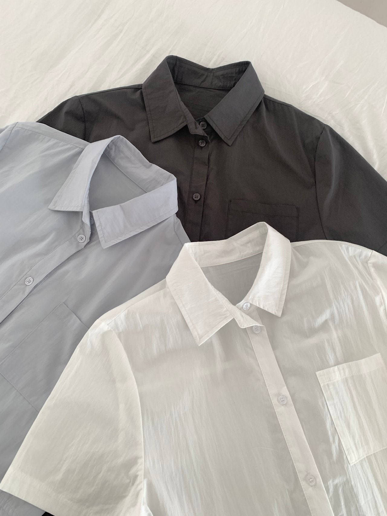 Cotton blend shirtdress