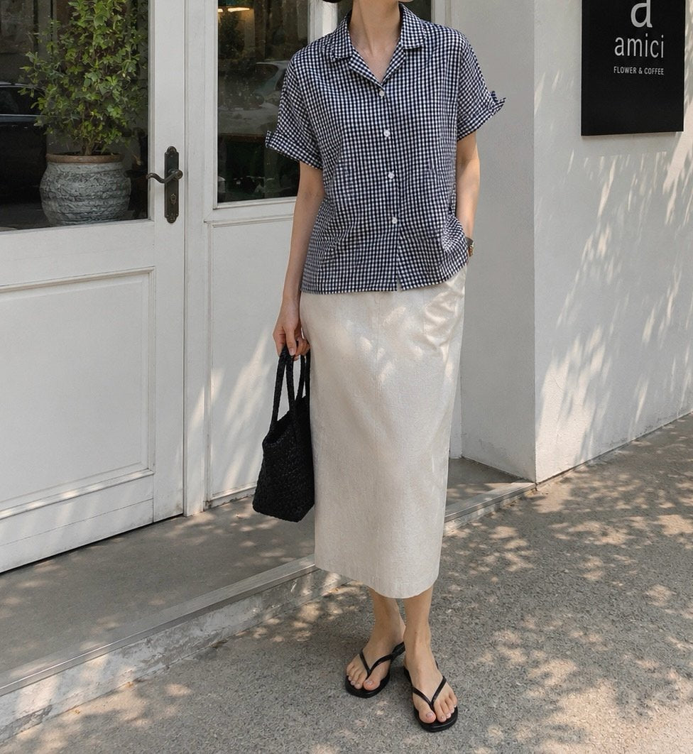 Gingham checkered shirt