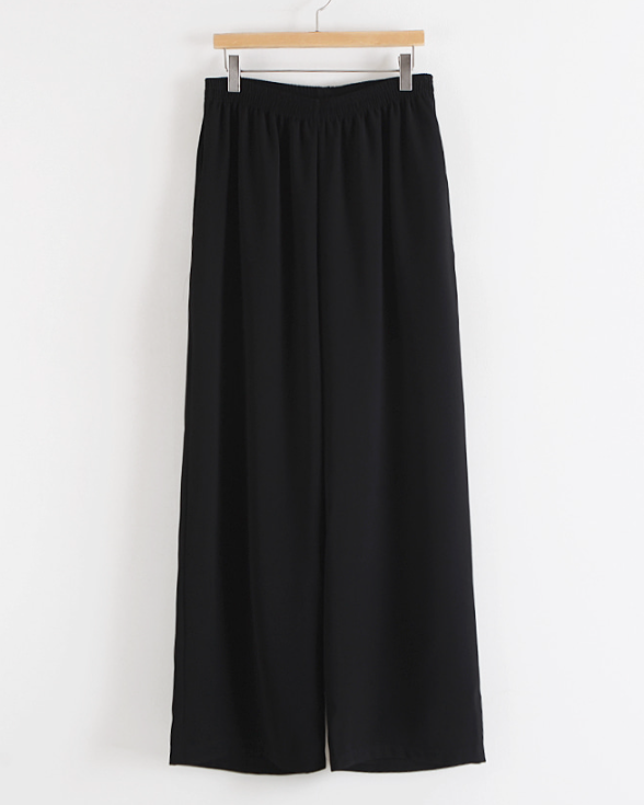 Silky wide pants