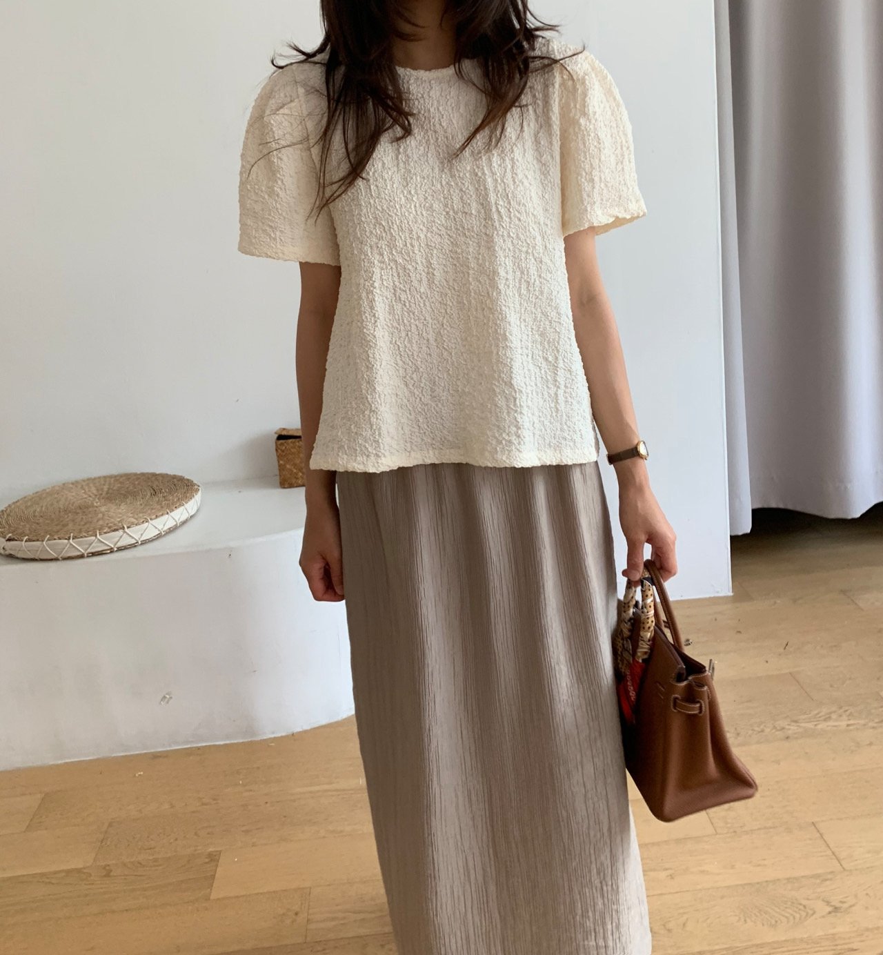 Natural wrinkle blouse