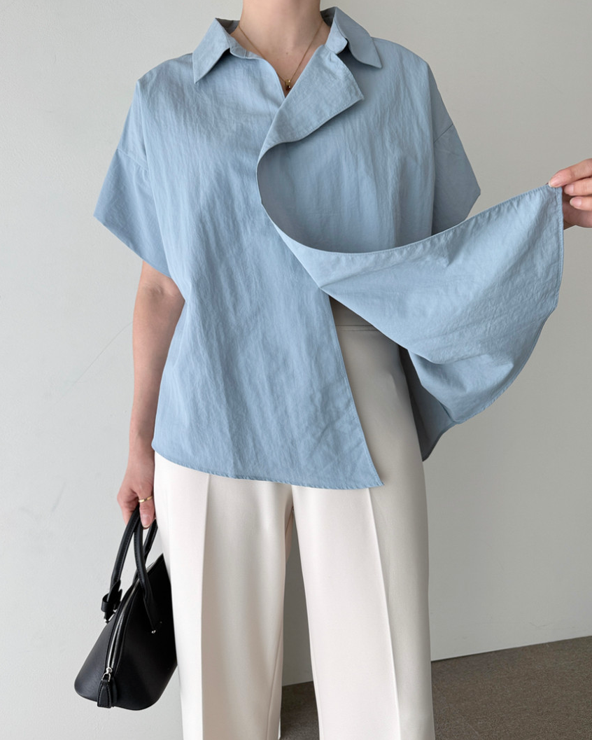 Nylon collar blouse