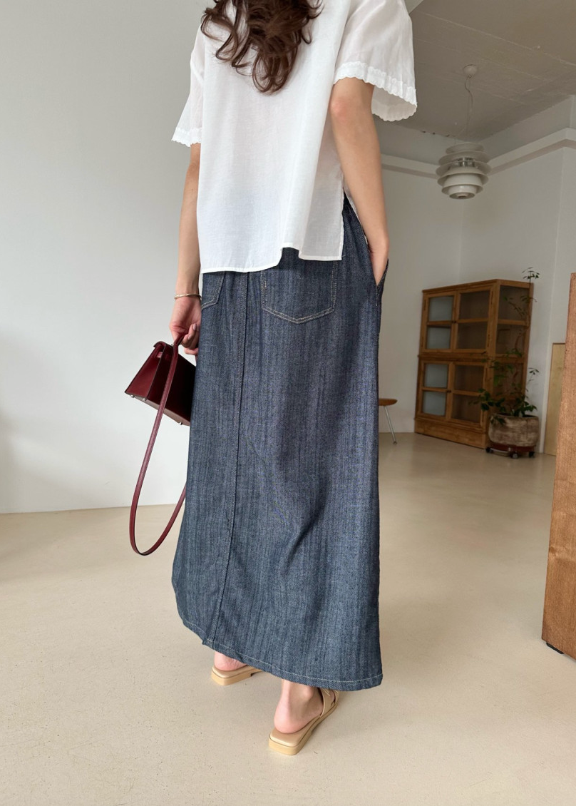 Non fade summer denim skirt