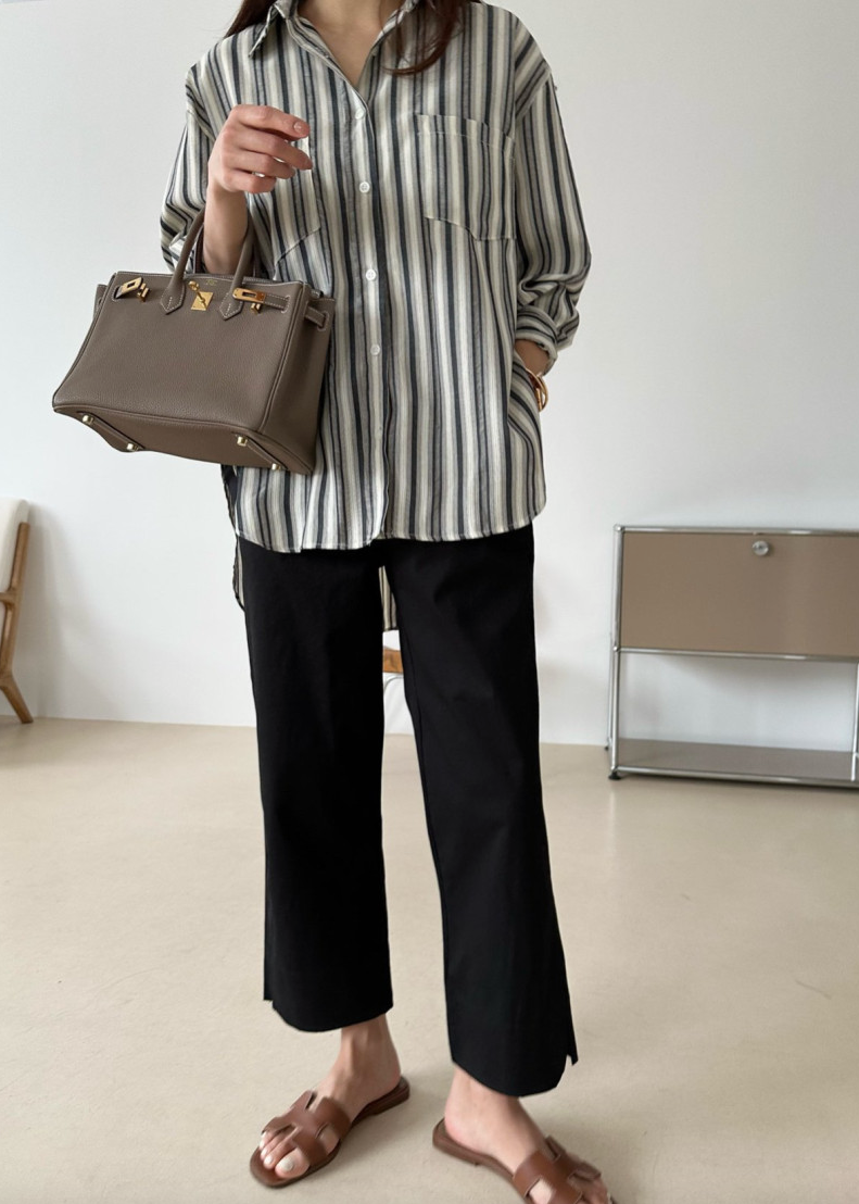 Bio-washed cotton pants