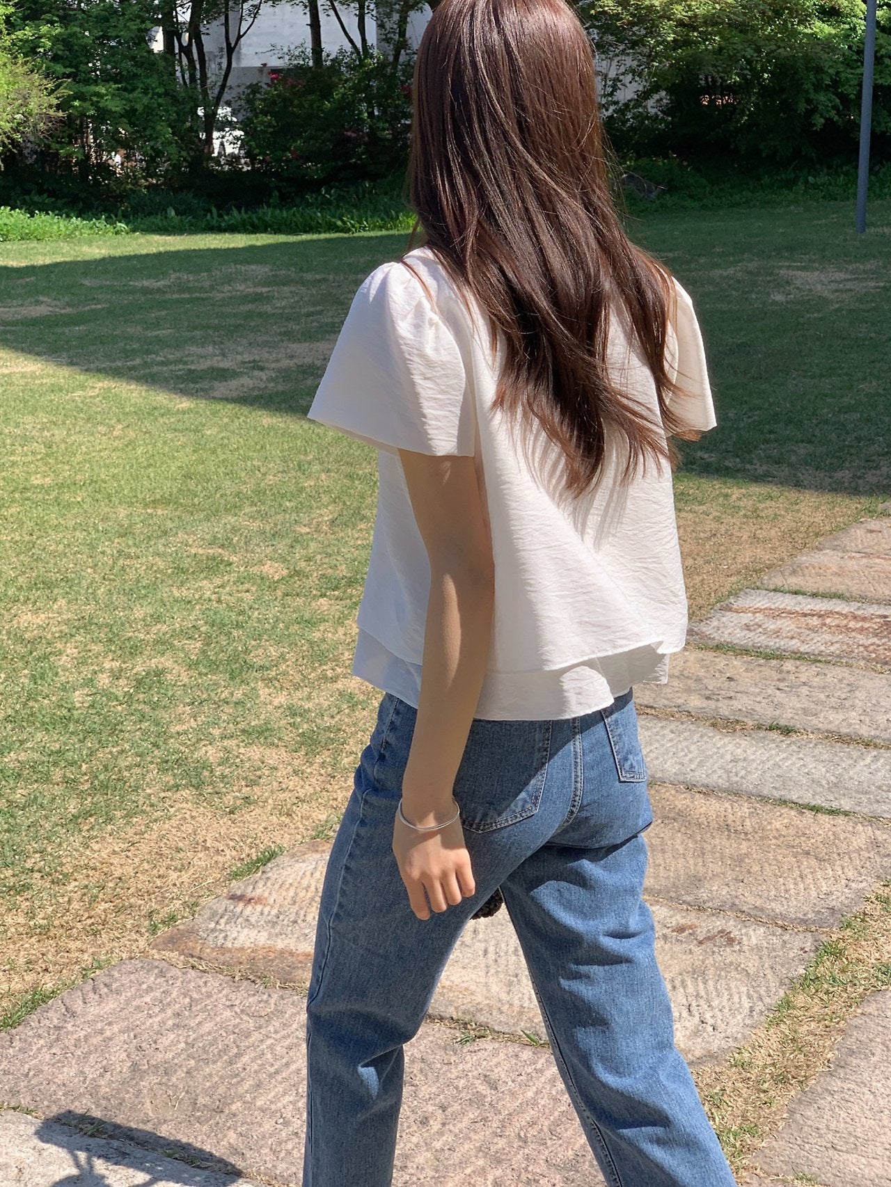 Tie blouse