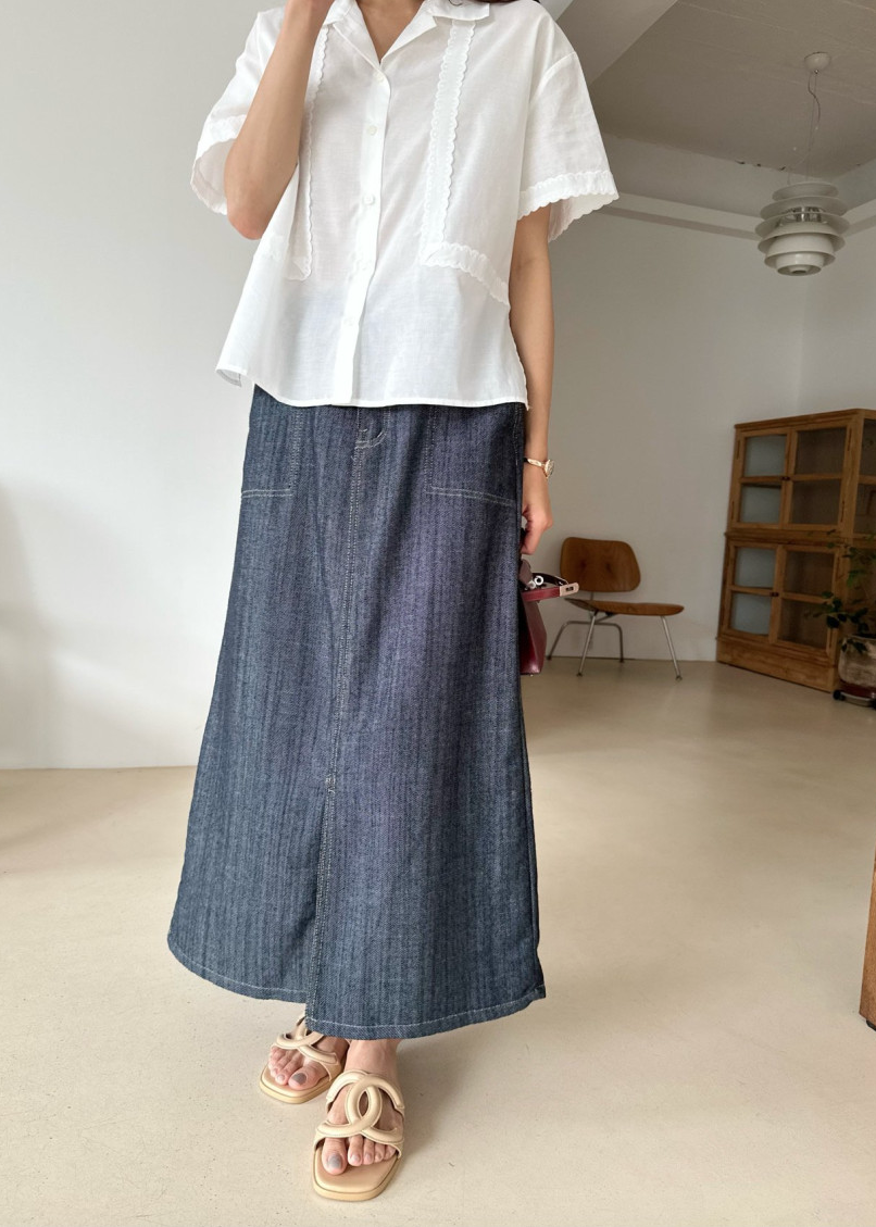 Non fade summer denim skirt