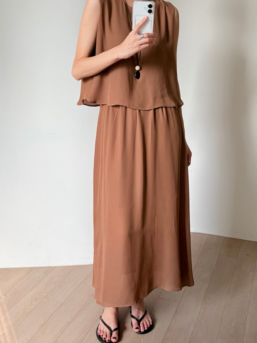 Layered chiffon dress