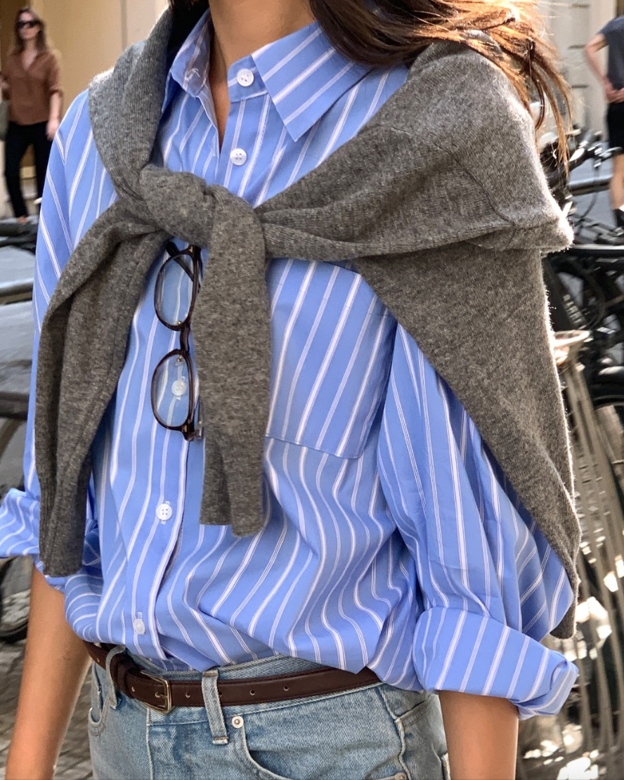 Striped oversized shirt