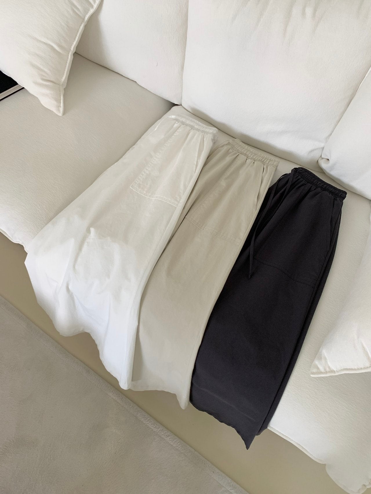 Cotton big pocket skirt