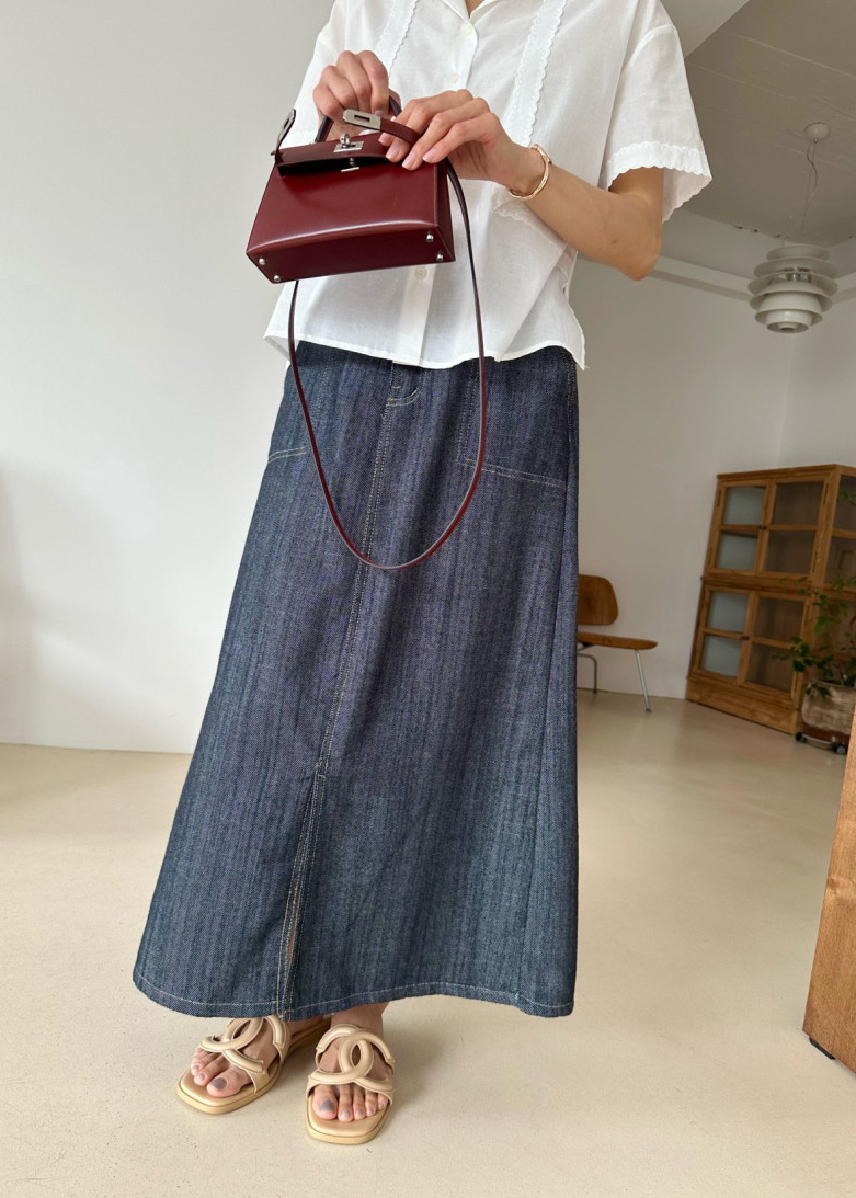 Non fade summer denim skirt