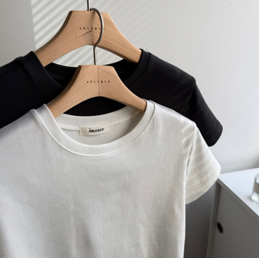 Cream modal mini T-shirt