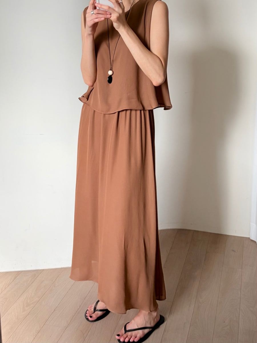 Layered chiffon dress