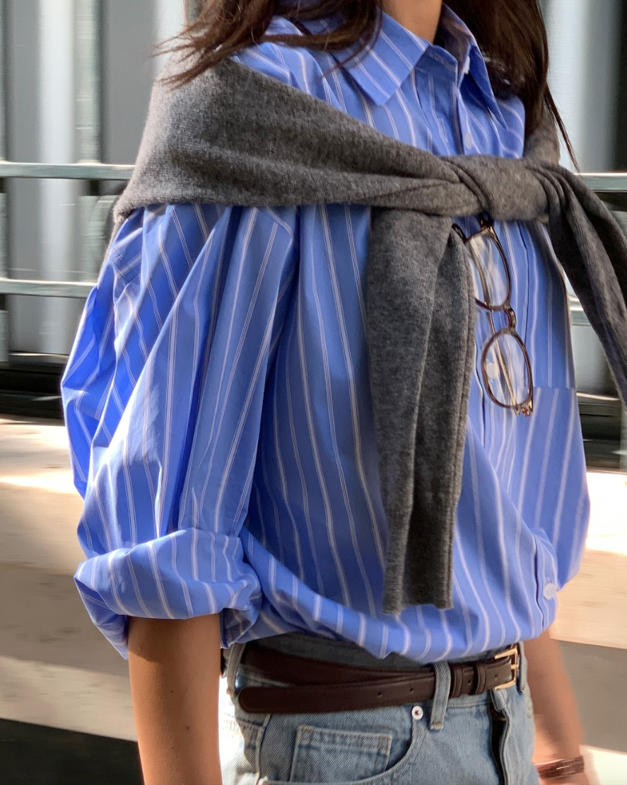Striped oversized shirt