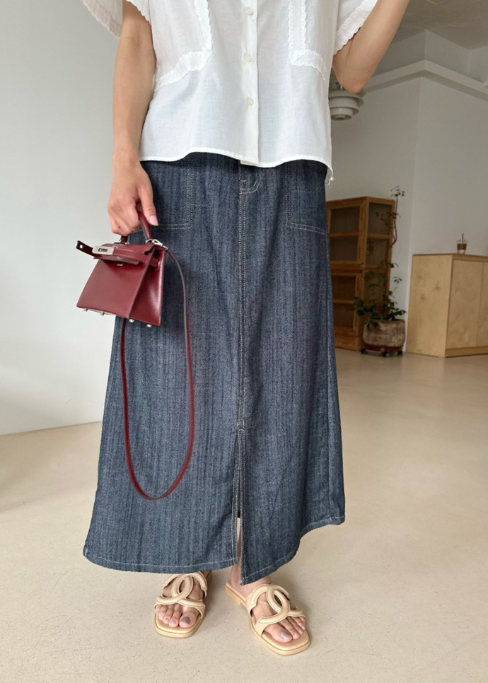 Non fade summer denim skirt