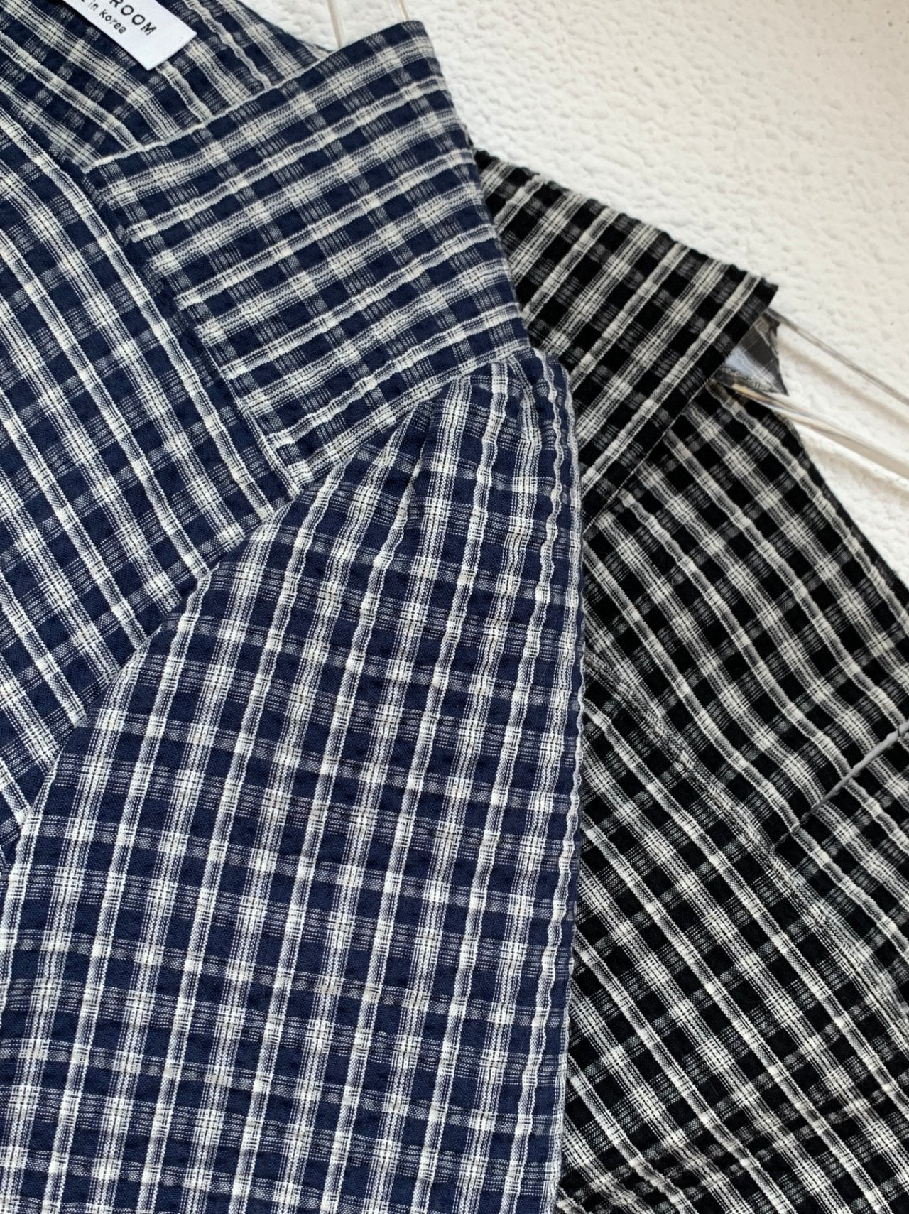 Seersucker square neck dress