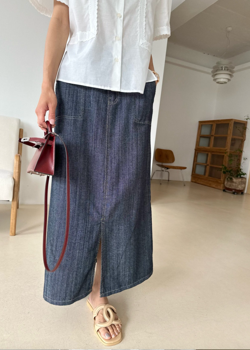 Non fade summer denim skirt