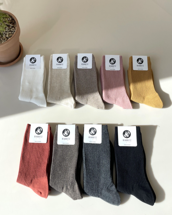 Ribbed colour socks