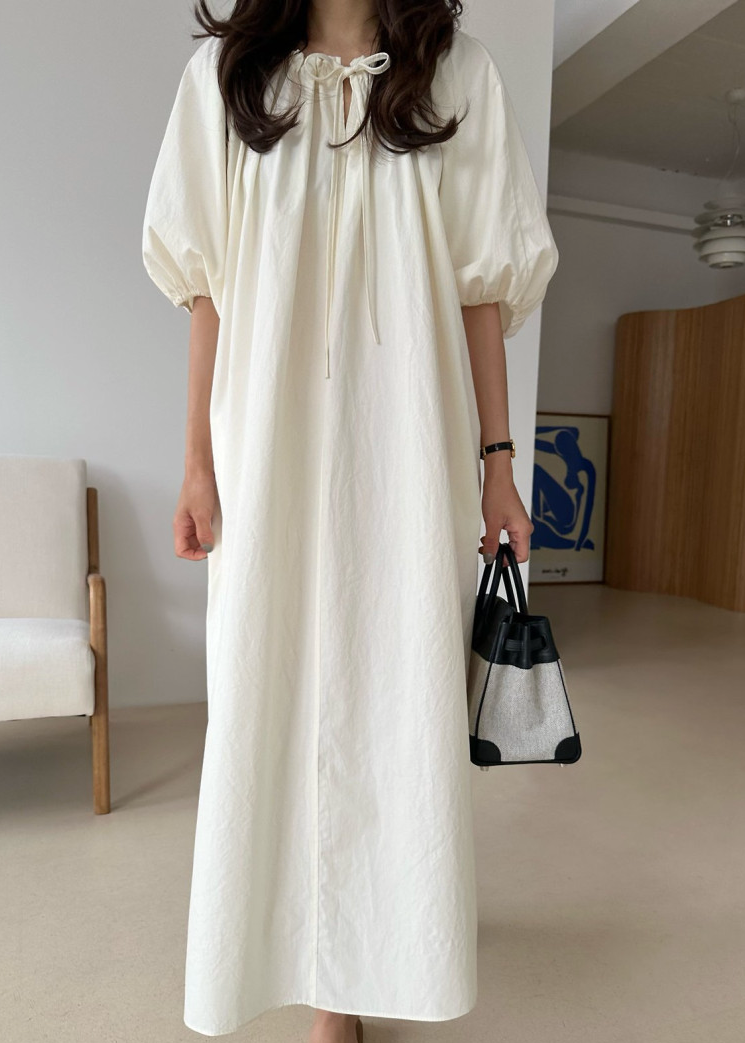 Puff sleeves dress