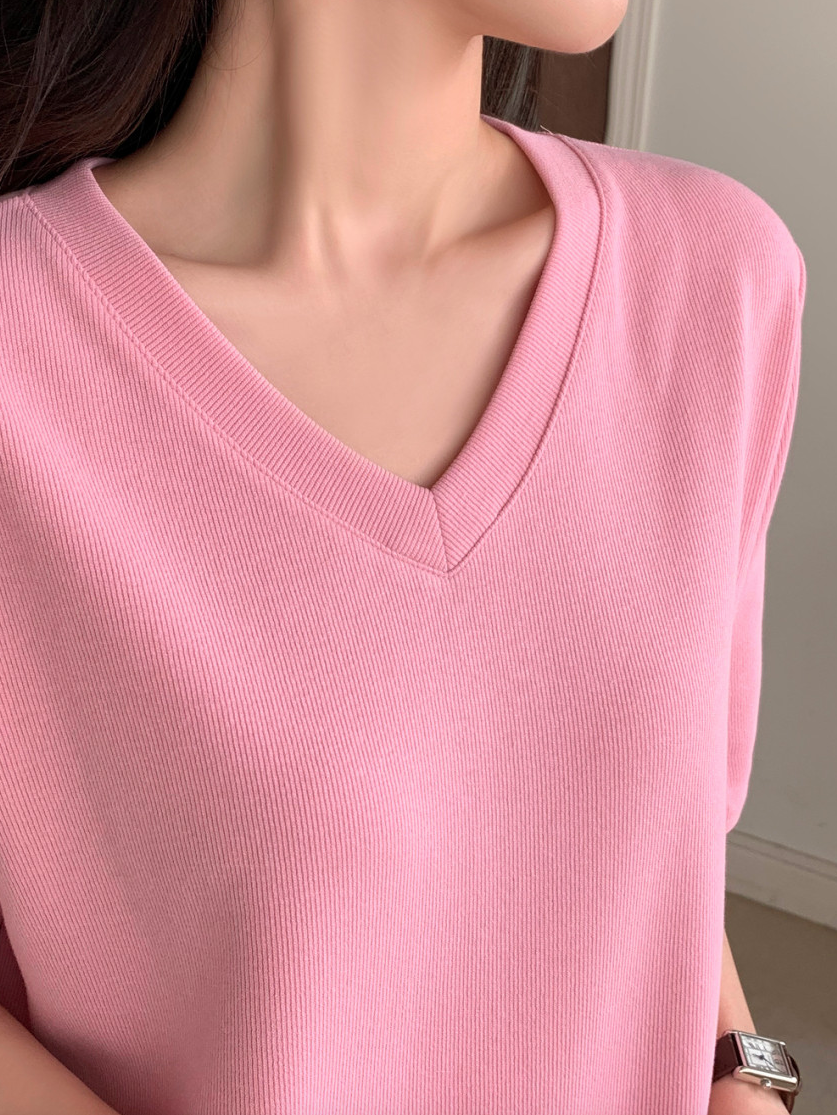 V neck cotton dress
