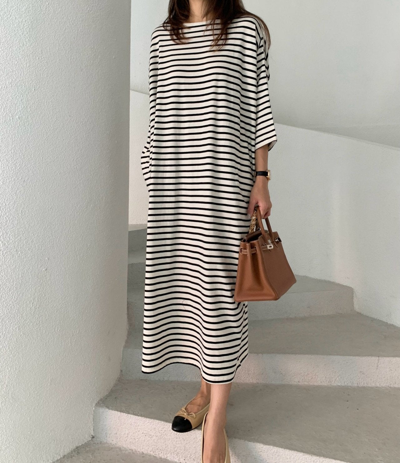 Striped long dress