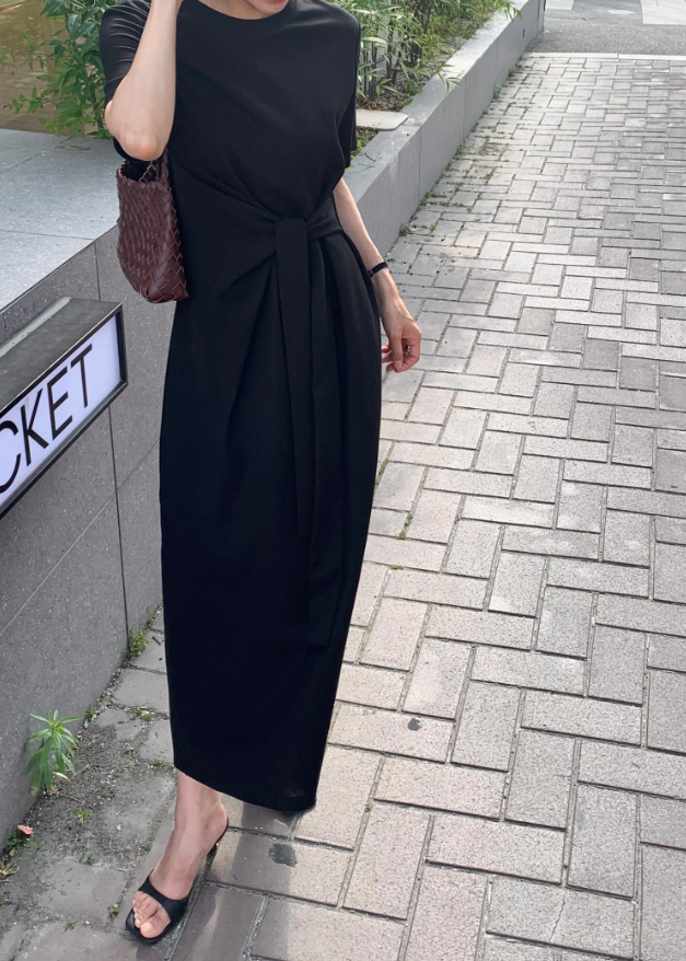 Waist sash dress