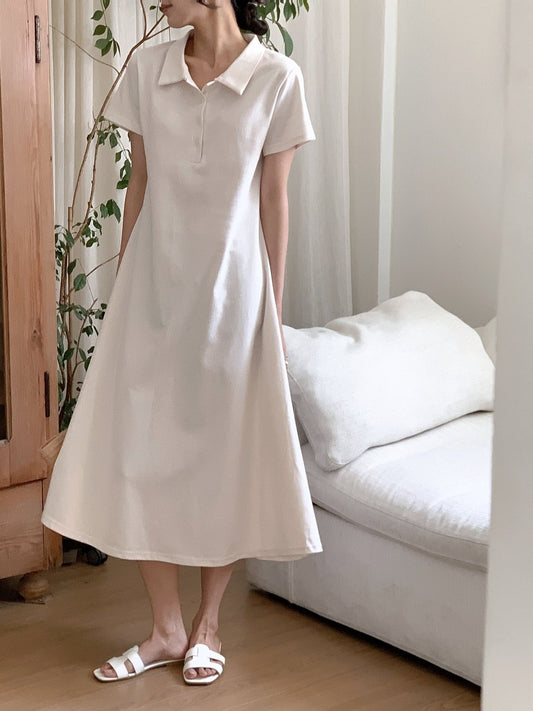 Collar pique dress