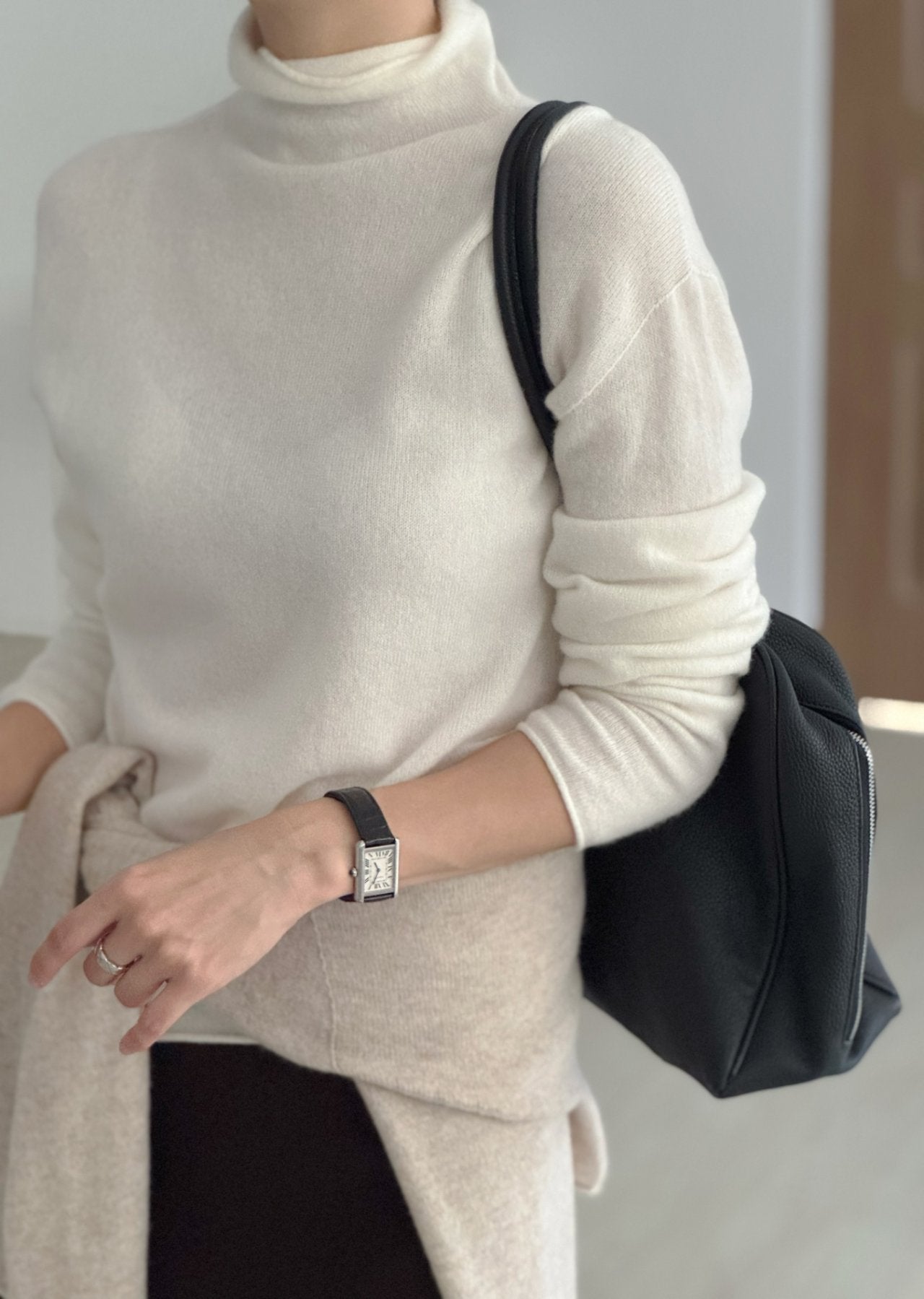 (F/W) Wholegarment high-neck knit top