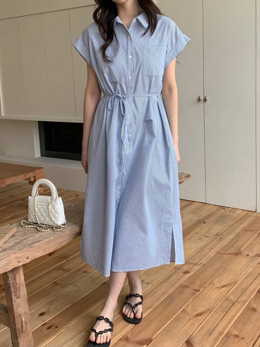 Striped shirt dress