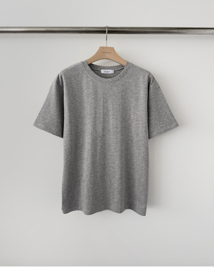 Cream modal basic T-shirt