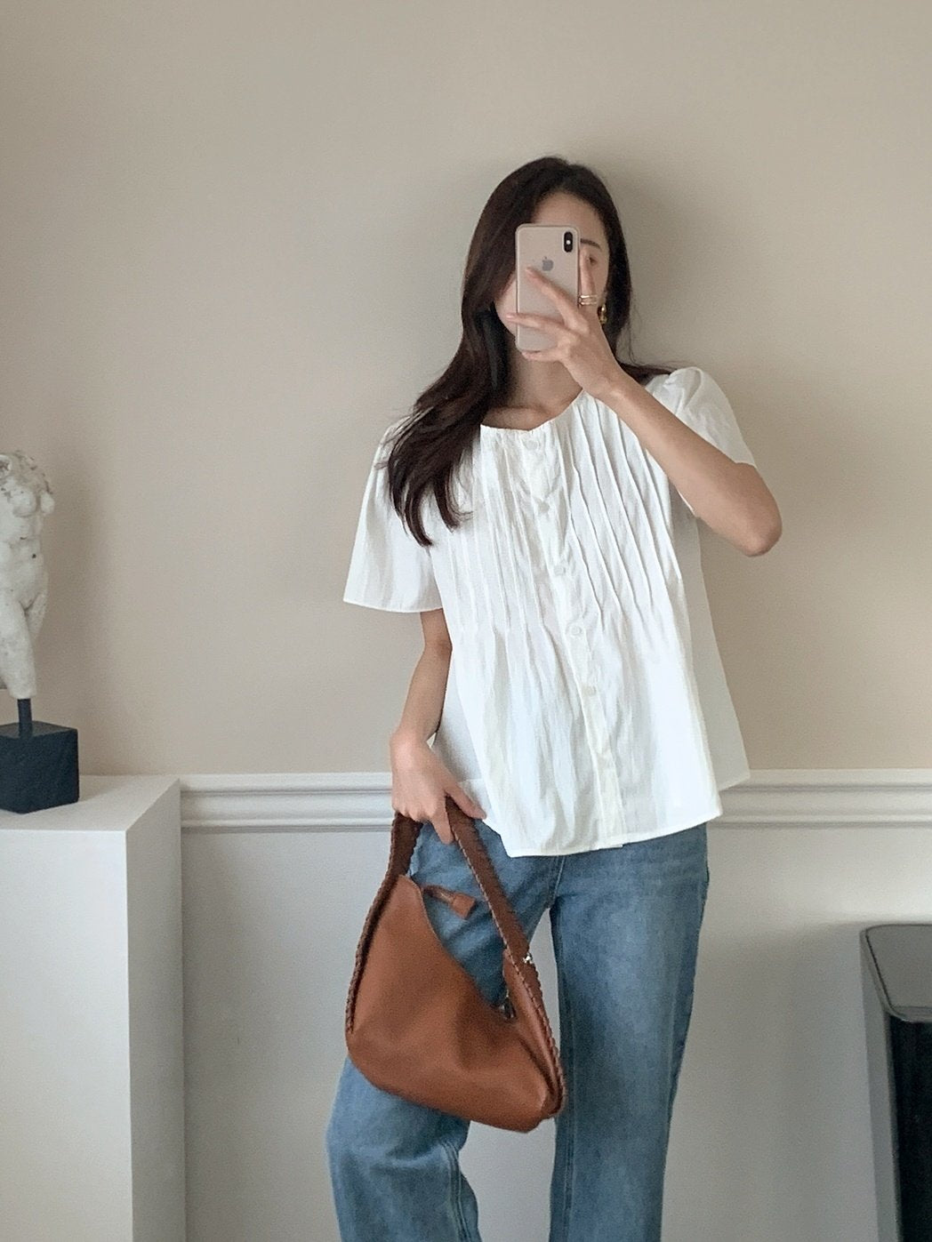 Pintuck blouse