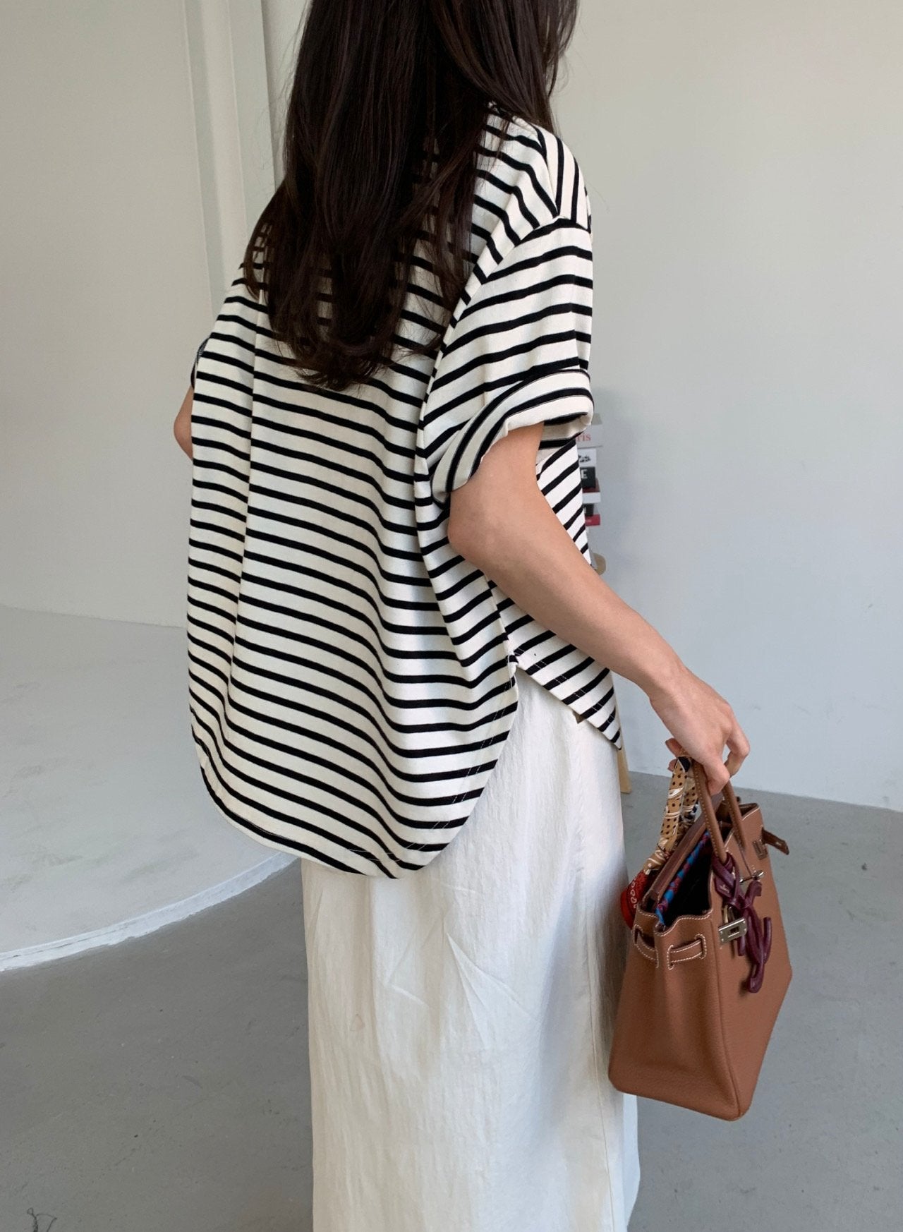 Batwing striped t-shirt