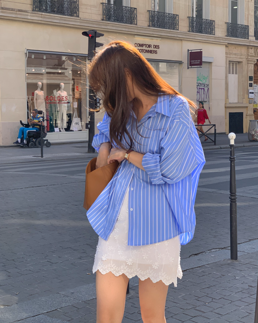 Striped oversized shirt