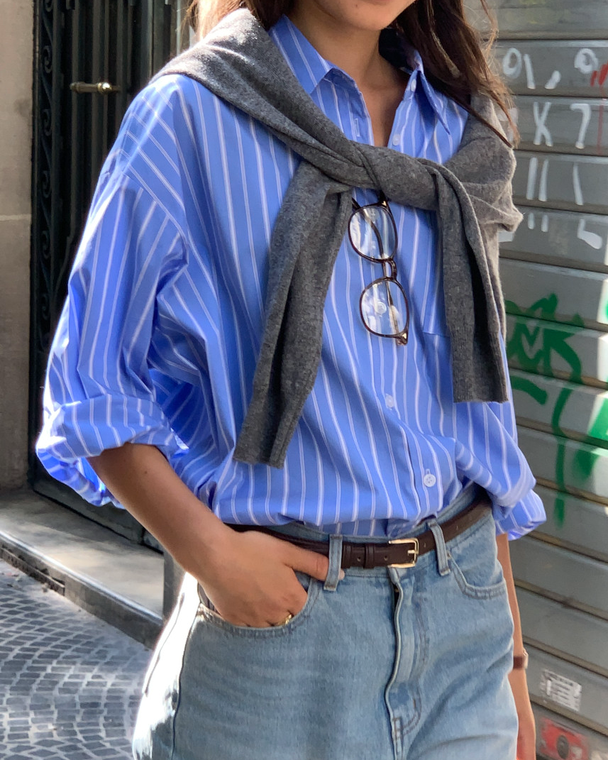 Striped oversized shirt
