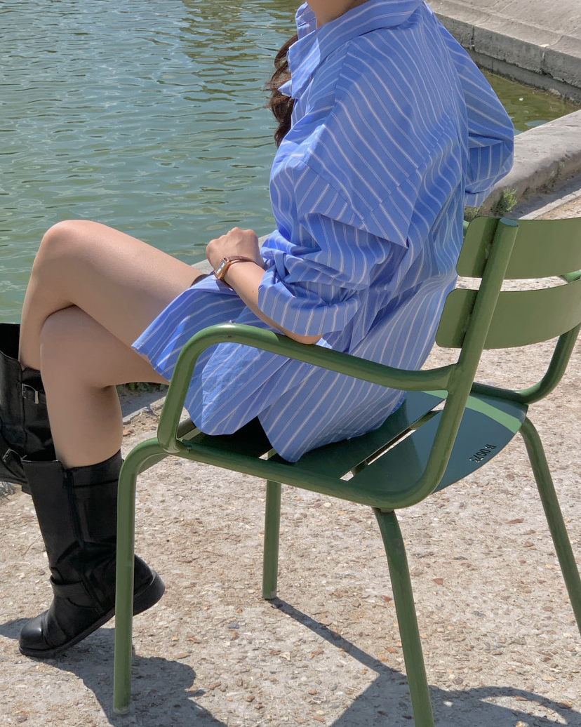 Striped oversized shirt