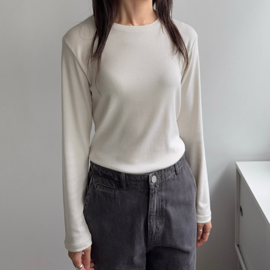 (F/W) Warm rayon basic tee