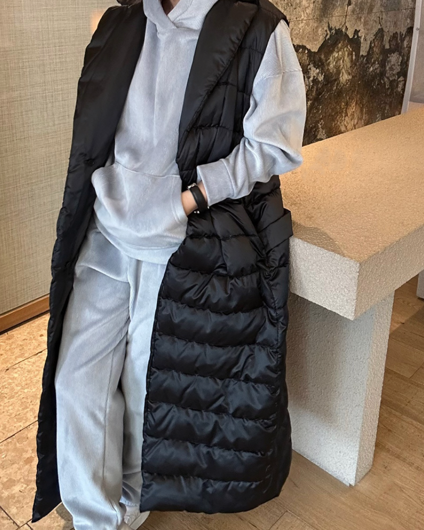 (F/W) Ribbed velour hoodie set