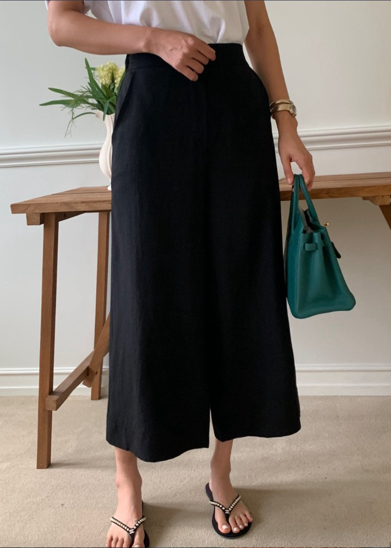 Tencel wide pants