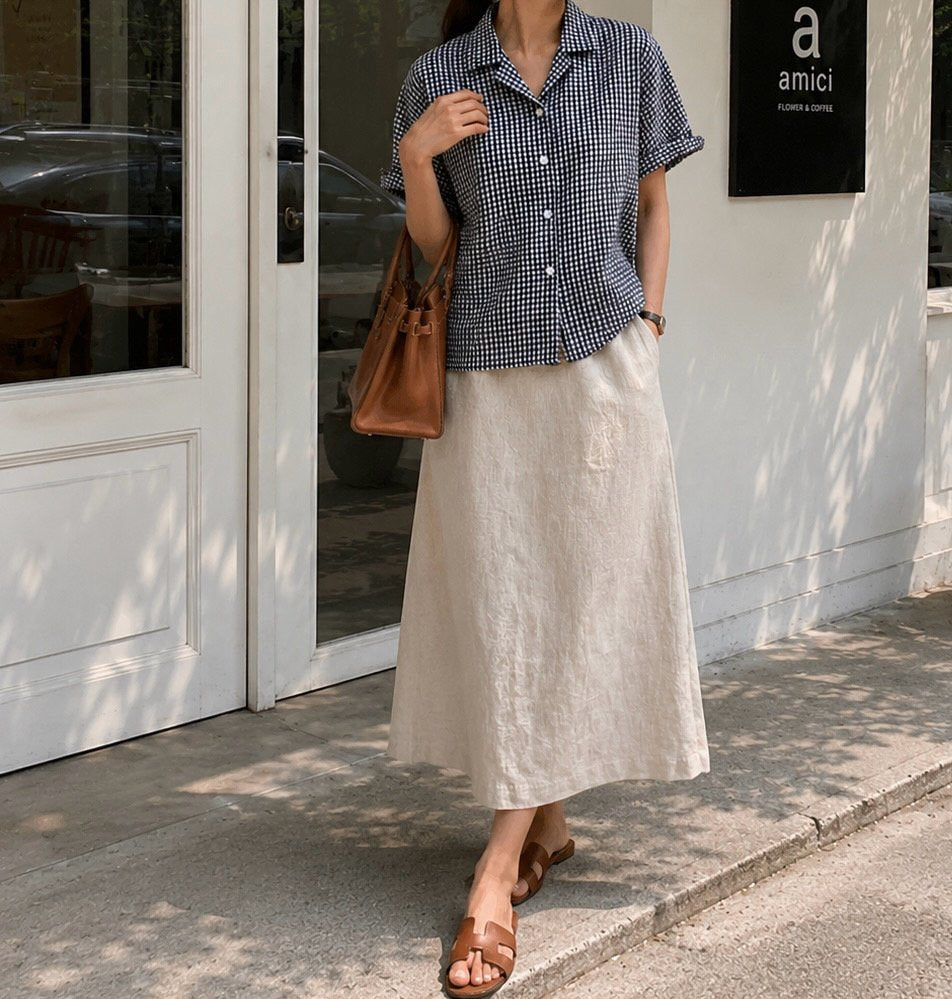 Gingham checkered shirt