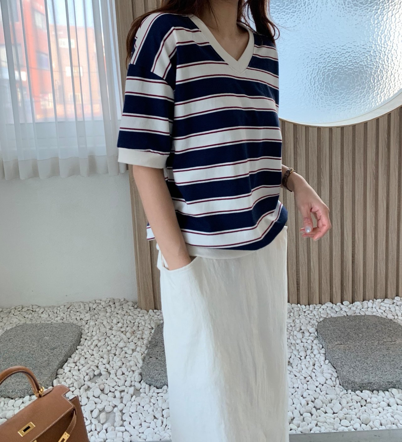 Summer striped sweatshirt