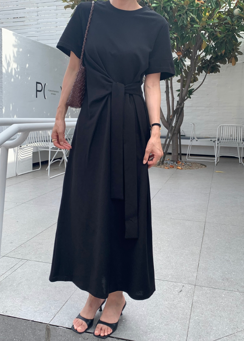 Waist sash dress