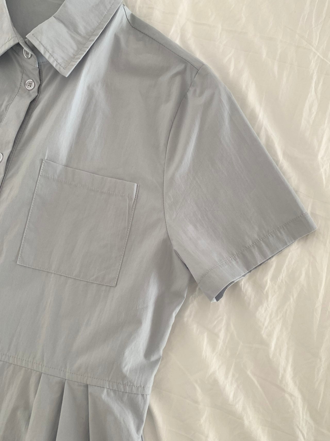 Cotton blend shirtdress