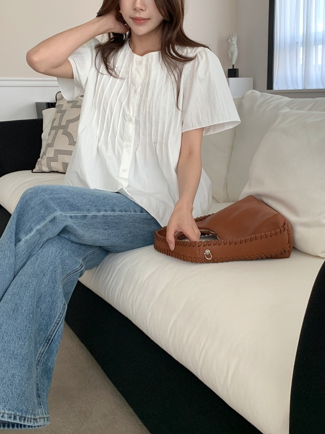 Pintuck blouse