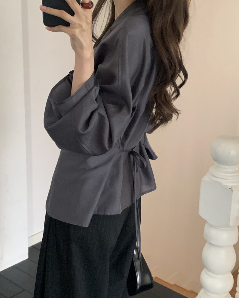 Tencel collar blouse