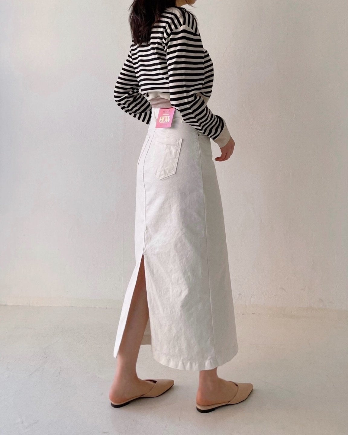 Chino cotton long skirt