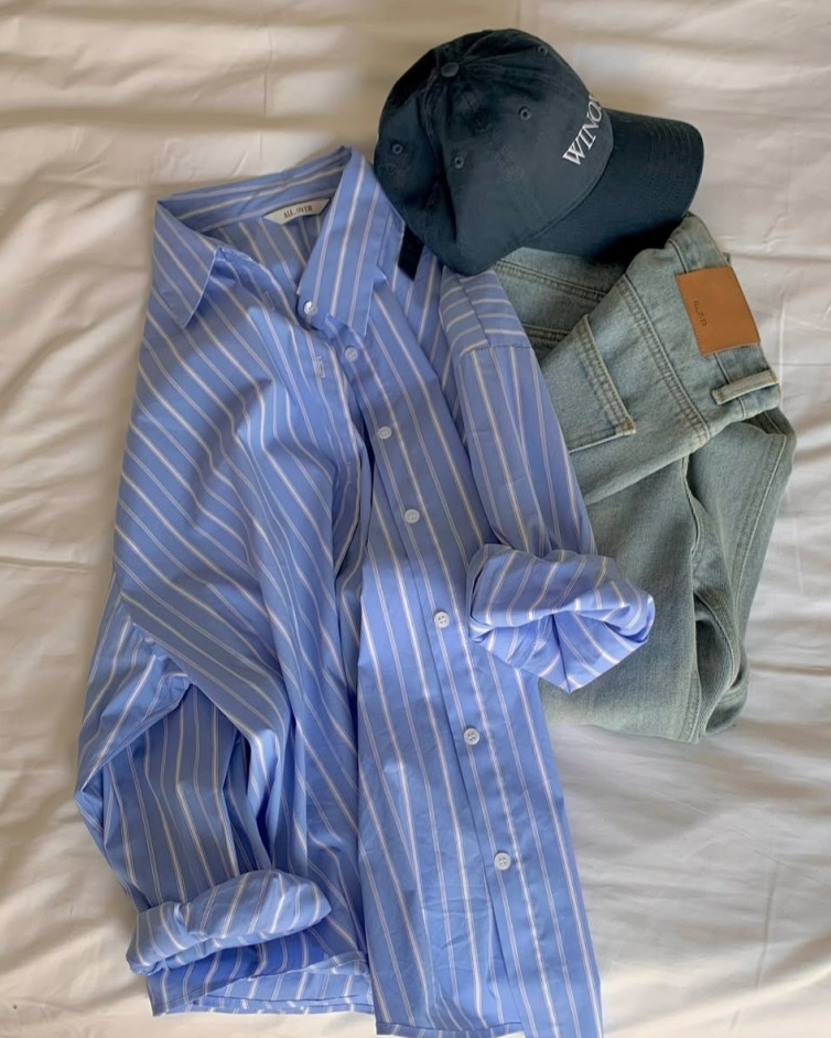 Striped oversized shirt