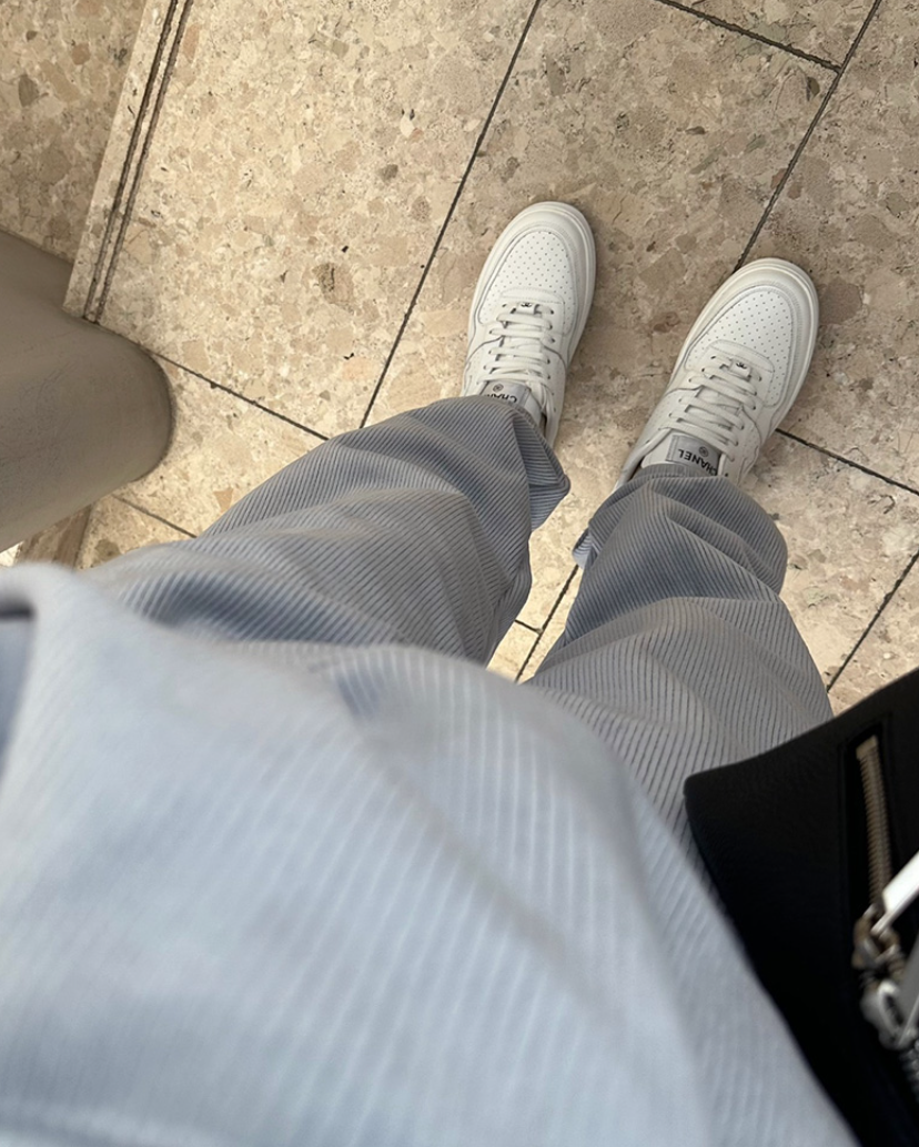 (F/W) Ribbed velour hoodie set