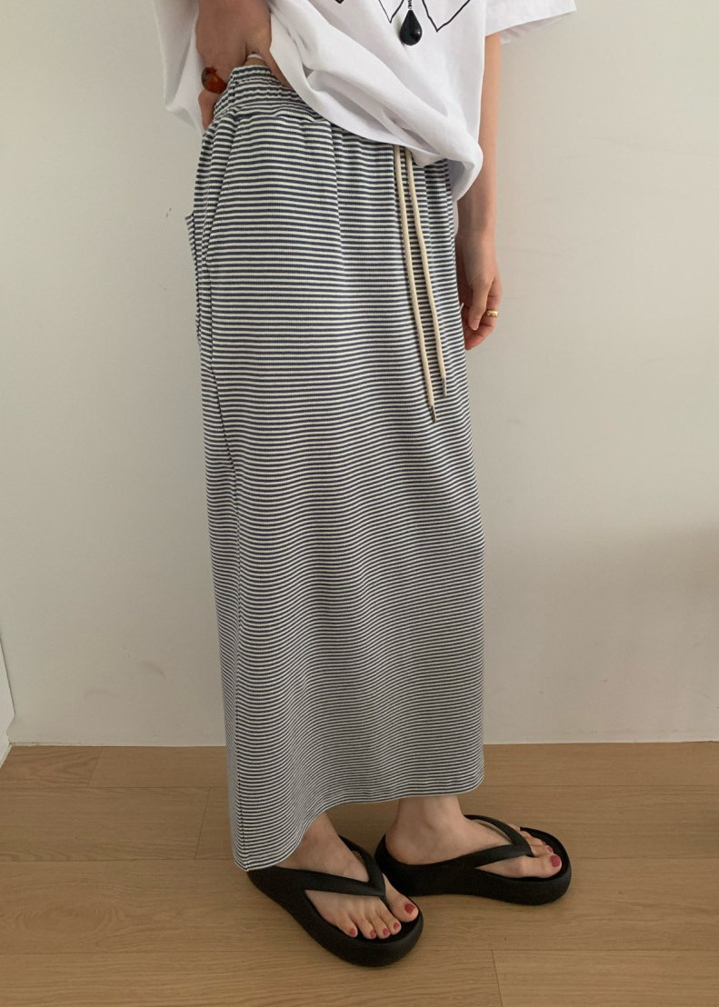 Ribbed long skirt