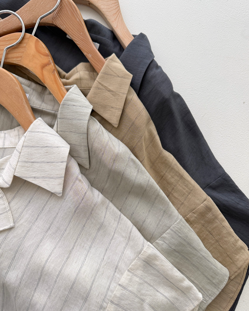 Linen striped blouse