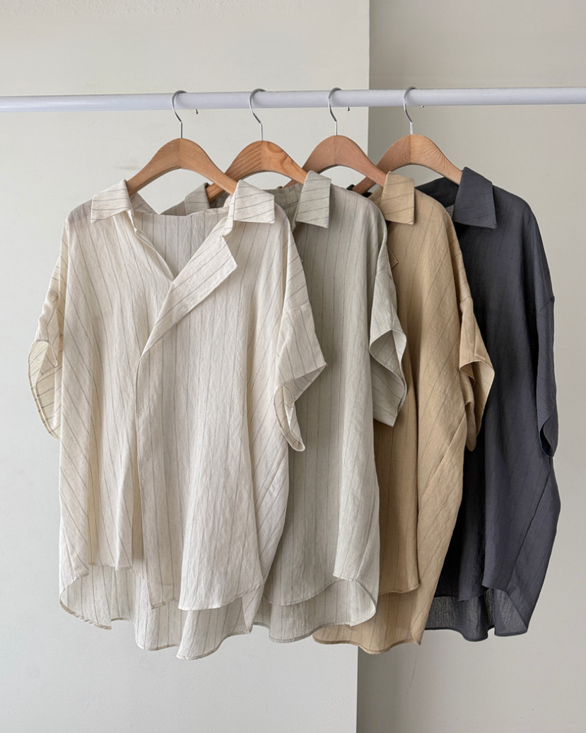 Linen striped blouse